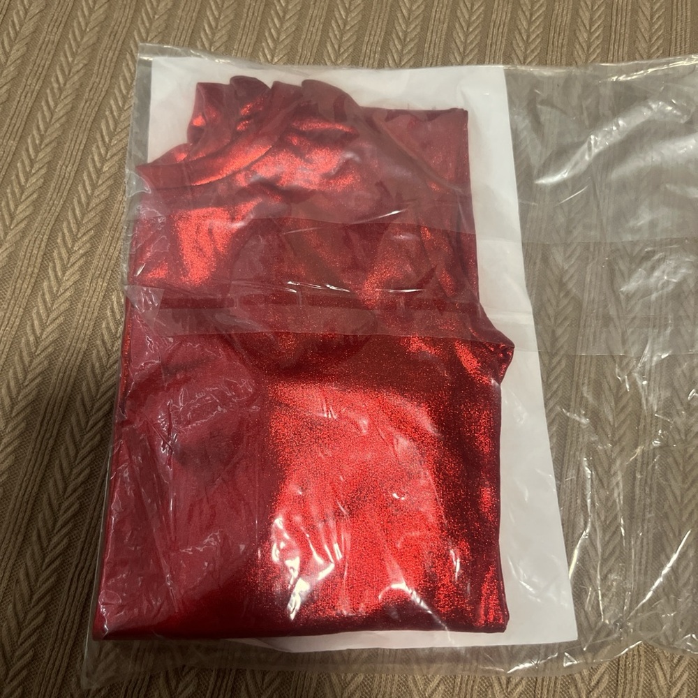 Metallic Red Baby Bodysuit